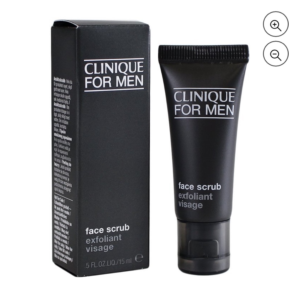 CLINIQUE For Men Face Scrub Exfoliant Travel Size 0.5oz/15ml NIB $15